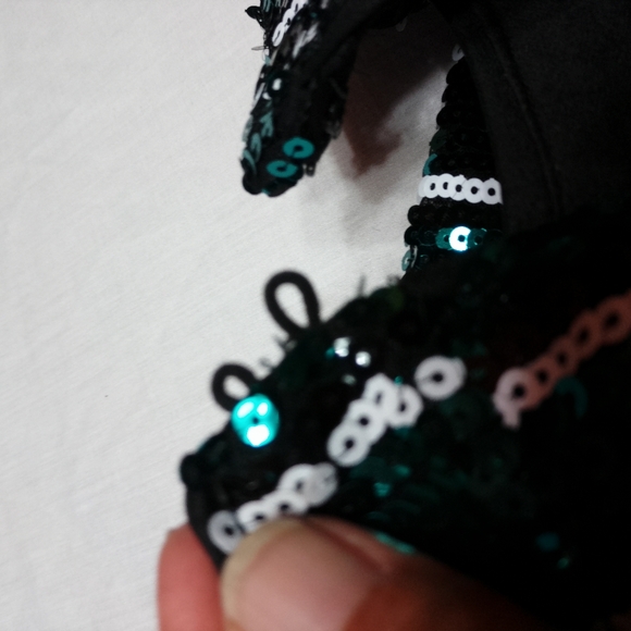 NWT New Look Striped Sequin Mini Dress Long Sleeve Open Back - Picture 5 of 9